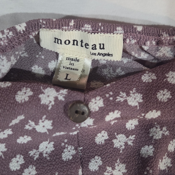 Monteau Mauve Floral Blouse - Picture 6 of 6